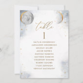 Plan de siège chic Cartes célestes avec nom d'invi (Devant)