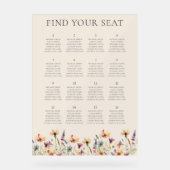 Plan de siège du Mariage Fleur sauvage Floral Boho (Recto)