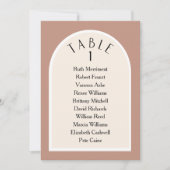 Plan de siège pour le numéro de table arqué modern (Devant)