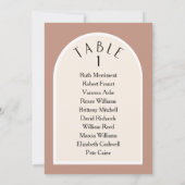 Plan de siège pour le numéro de table arqué modern (Dos)