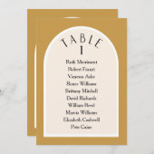 Plan de siège pour le numéro de table arqué modern (Devant / Derrière)