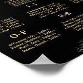 Plan de table alphabétique de mariage Art Déco (Coin)