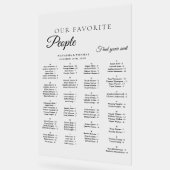 Plan de table alphabétique de mariage minimaliste (Angle)