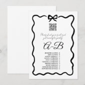 Plan de table alphabétique en arc, Cartes de table (Devant / Derrière)