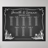 Plan de table assise du tableau de bord mariage (Devant)
