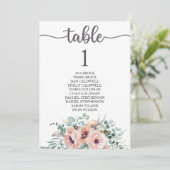 Plan de table Carte de table Calligraphie charmant (Debout devant)
