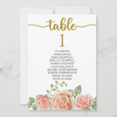 Plan de table Carte de table Calligraphie charmant (Devant)