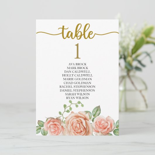 Plan de table Carte de table Calligraphie charmant (Debout devant)