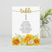 Plan de table Carte de table Calligraphie élégante (Debout devant)