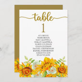 Plan de table Carte de table Calligraphie élégante (Devant / Derrière)