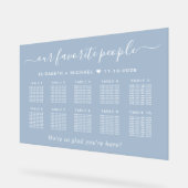 Plan de table chic 10 tables bleu poussiéreux pour (Angle)