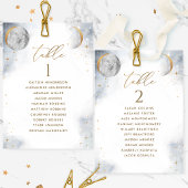Plan de table chic Cartes célestes avec noms des i