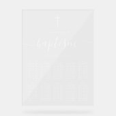 Plan de table de baptême de garçon ou de fille (Recto)