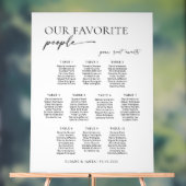 Plan de table de bienvenue moderne pour 10 tables (Neutre)