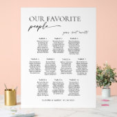 Plan de table de bienvenue moderne pour 10 tables (Mariage)