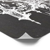 Plan de table de cadre gothique Poster Mariage Siè (Coin)