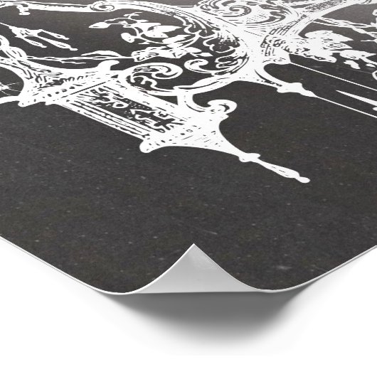 Plan de table de cadre gothique Poster Mariage Siè (Coin)