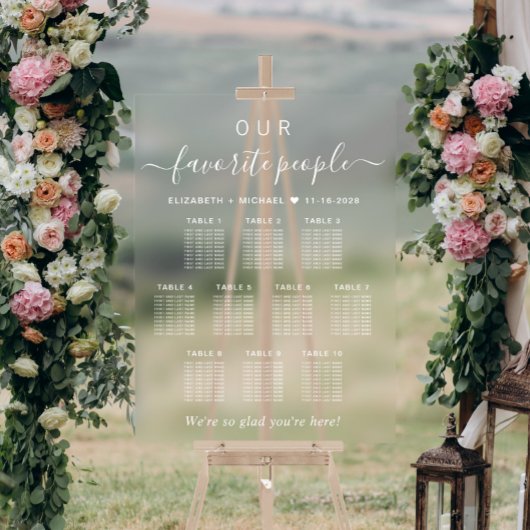 Plan de table de mariage 10 tables transparent