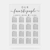 Plan de table de mariage 16 personnes (Recto)