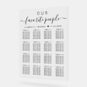 Plan de table de mariage 16 personnes (Angle)