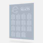 Plan de table de mariage à monogramme élégant à fe (Angle)