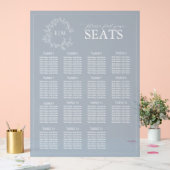 Plan de table de mariage à monogramme élégant à fe (Mariage)