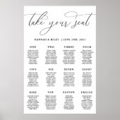 Plan de table de mariage affiche (Devant)