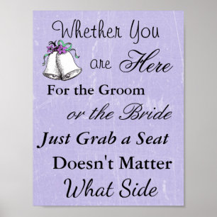 Plan de table de mariage, affiche "où que vous soy