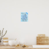 Plan de table de mariage, affiche "où que vous soy (Cuisine)