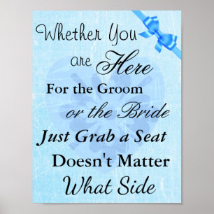 Plan de table de mariage, affiche "où que vous soy