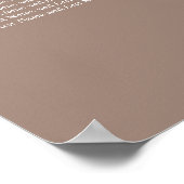 Plan de table de mariage affiche Taupe 12 Table (Coin)