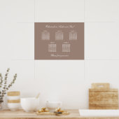 Plan de table de mariage affiche Taupe 5 (Cuisine)