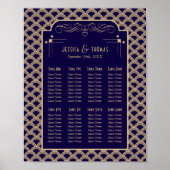 Plan de table de mariage Art Déco Gatsby des année (Devant)