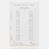 Plan de table de mariage aux fleurs sauvages fanta (Recto)