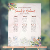 Plan de table de mariage aux fleurs sauvages roman (Neutre)