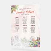 Plan de table de mariage aux fleurs sauvages roman (Angle)
