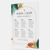 Plan de table de mariage aux fleurs tropicales élé (Angle)