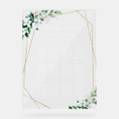 Plan de table de mariage avec 12 tables de verdure (Recto)