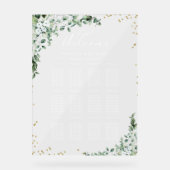 Plan de table de mariage avec 12 tables et verdure (Recto)