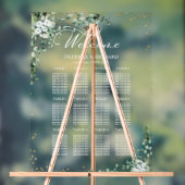 Plan de table de mariage avec 12 tables et verdure (Neutre)