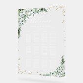 Plan de table de mariage avec 12 tables et verdure (Angle)