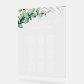 Plan de table de mariage avec 12 tables et verdure (Angle)