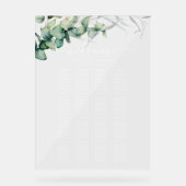 Plan de table de mariage avec 16 tables et verdure (Recto)