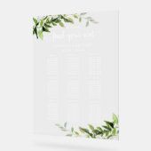 Plan de table de mariage avec 9 tables et verdure (Angle)