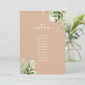 Plan de table de mariage avec numéro de table en v (Debout devant)