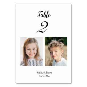 Plan de table de mariage avec numéro de table et p