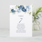 Plan de table de mariage avec numéro de table flor (Debout devant)