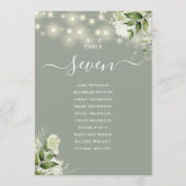 Plan de table de mariage avec numéros de table en  (Devant)