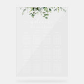 Plan de table de mariage avec verdure (Recto)
