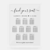 Plan de table de mariage chic pour 10 tables (Recto)